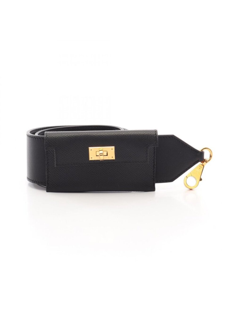 Hermes Shoulder Strap Kelly Pocket Bandouliere Black Otherere